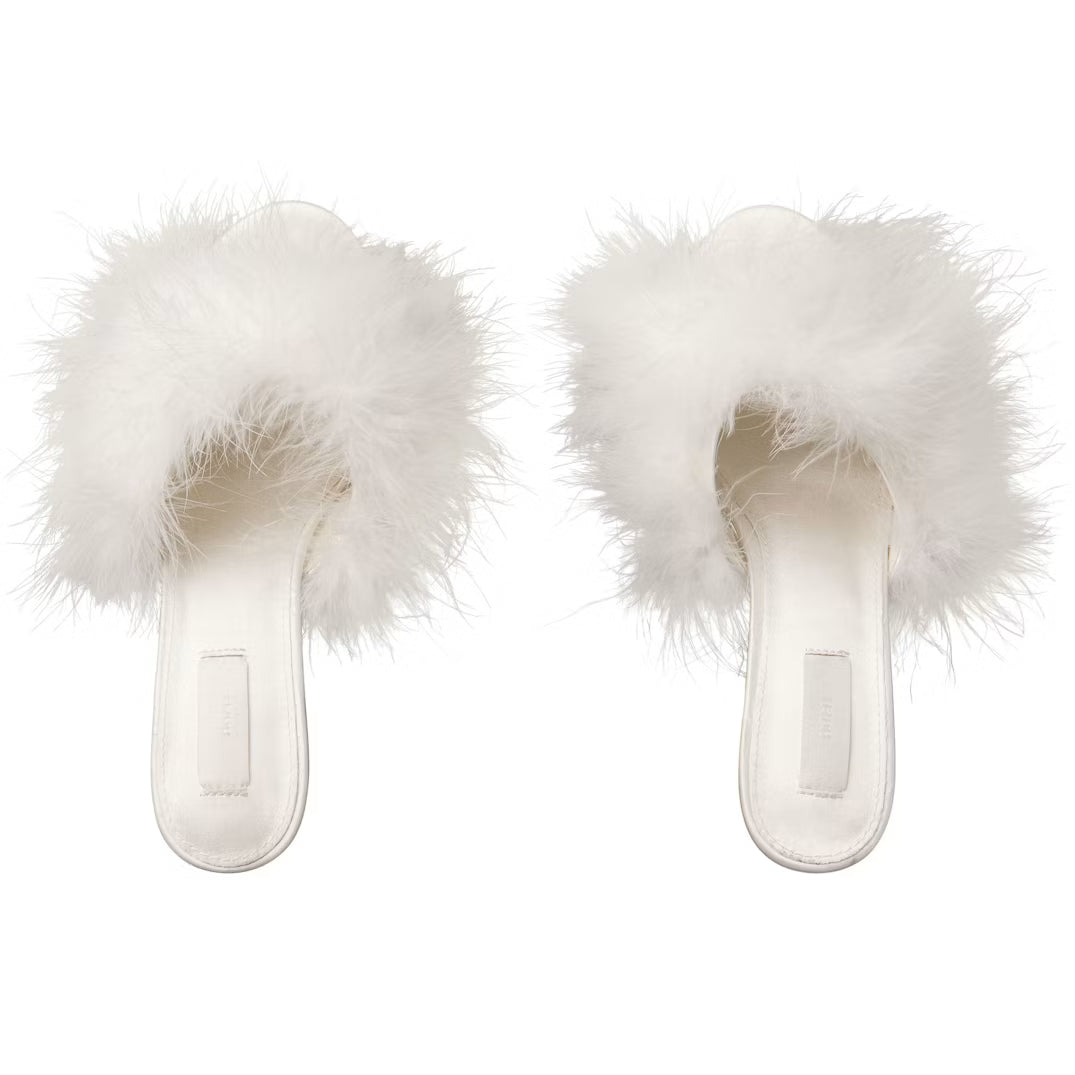 FEATHER KITTEN HEEL