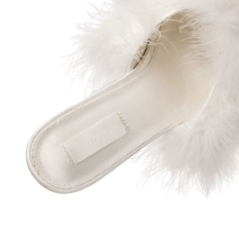 FEATHER KITTEN HEEL