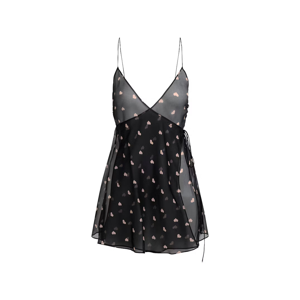 WRAP MINI SLIP DRESS