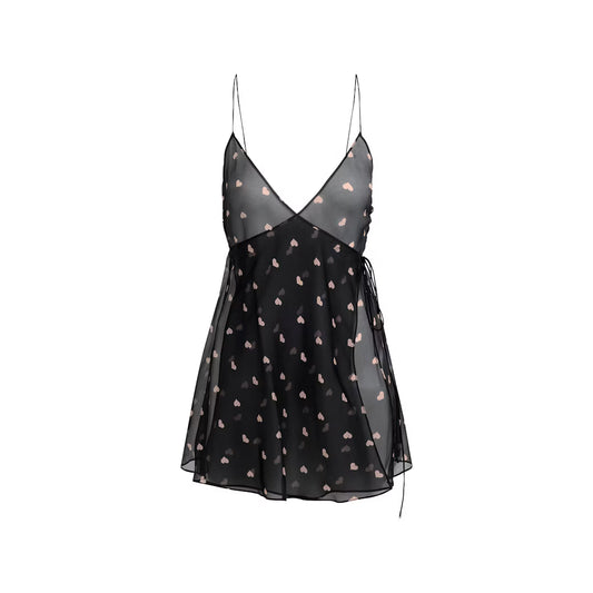 WRAP MINI SLIP DRESS