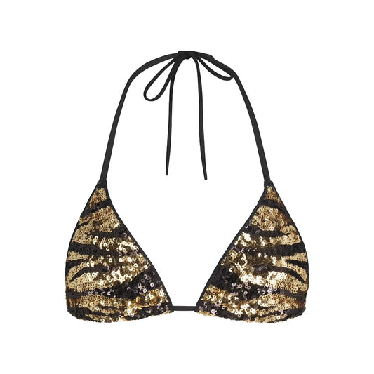 SEQUIN TRIANGLE BIKINI TOP